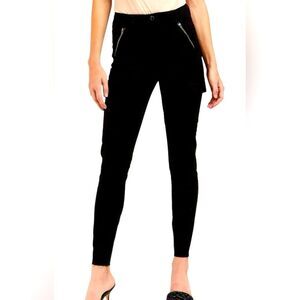 Velvet Heart Maddox black mid rise skinny stretch cargo ankle jeans size 28 NWT